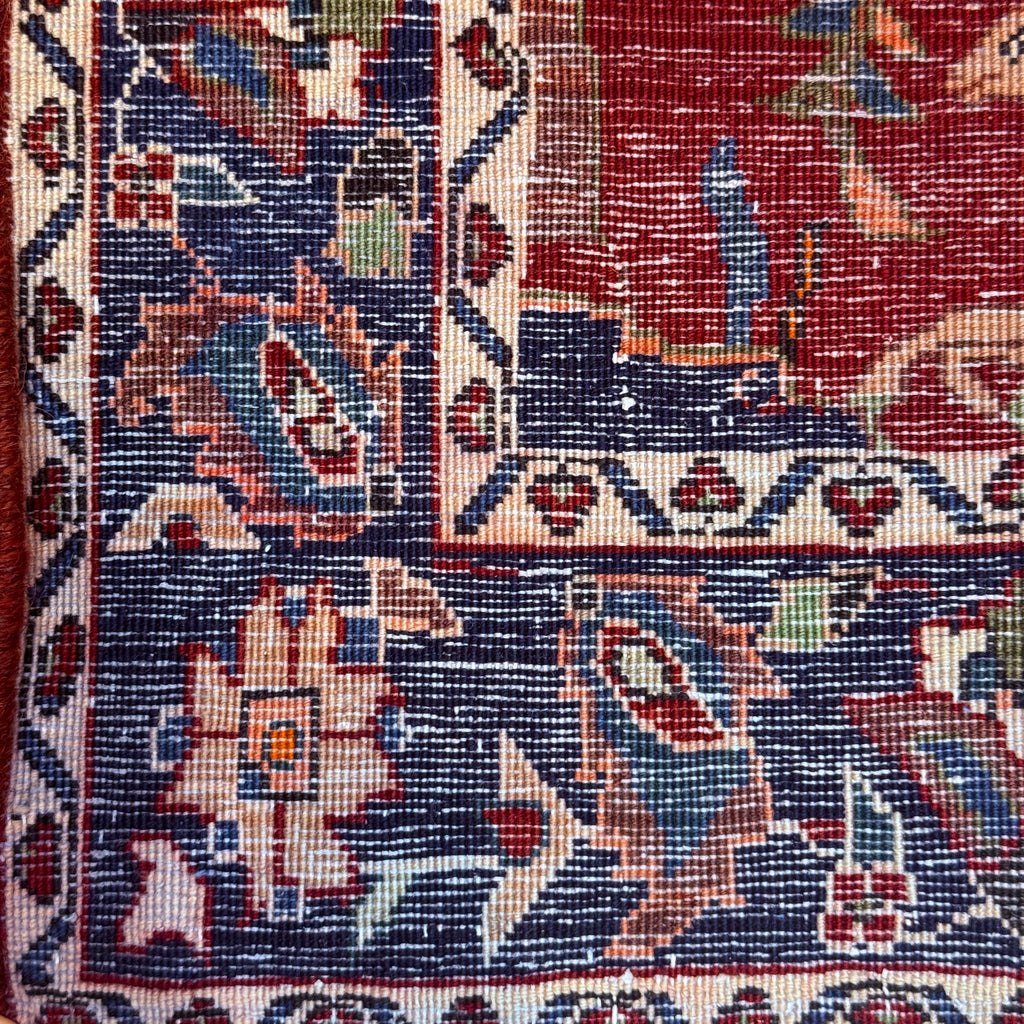 Close up of carpet back side