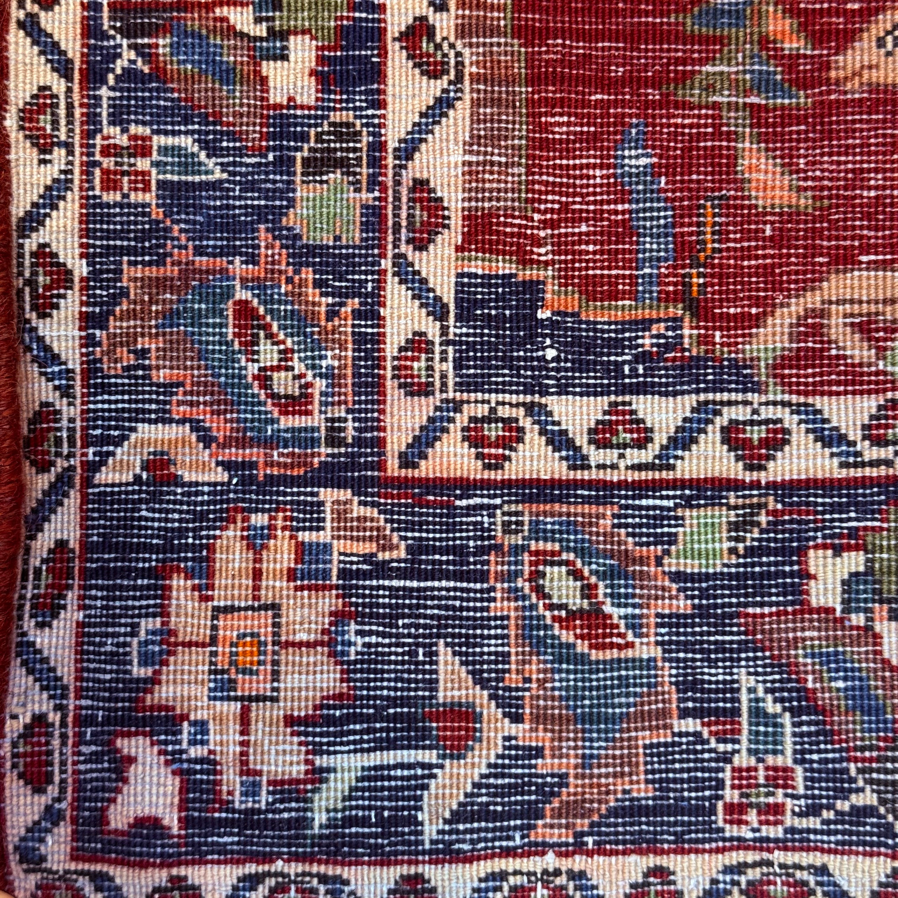Close up of carpet back side