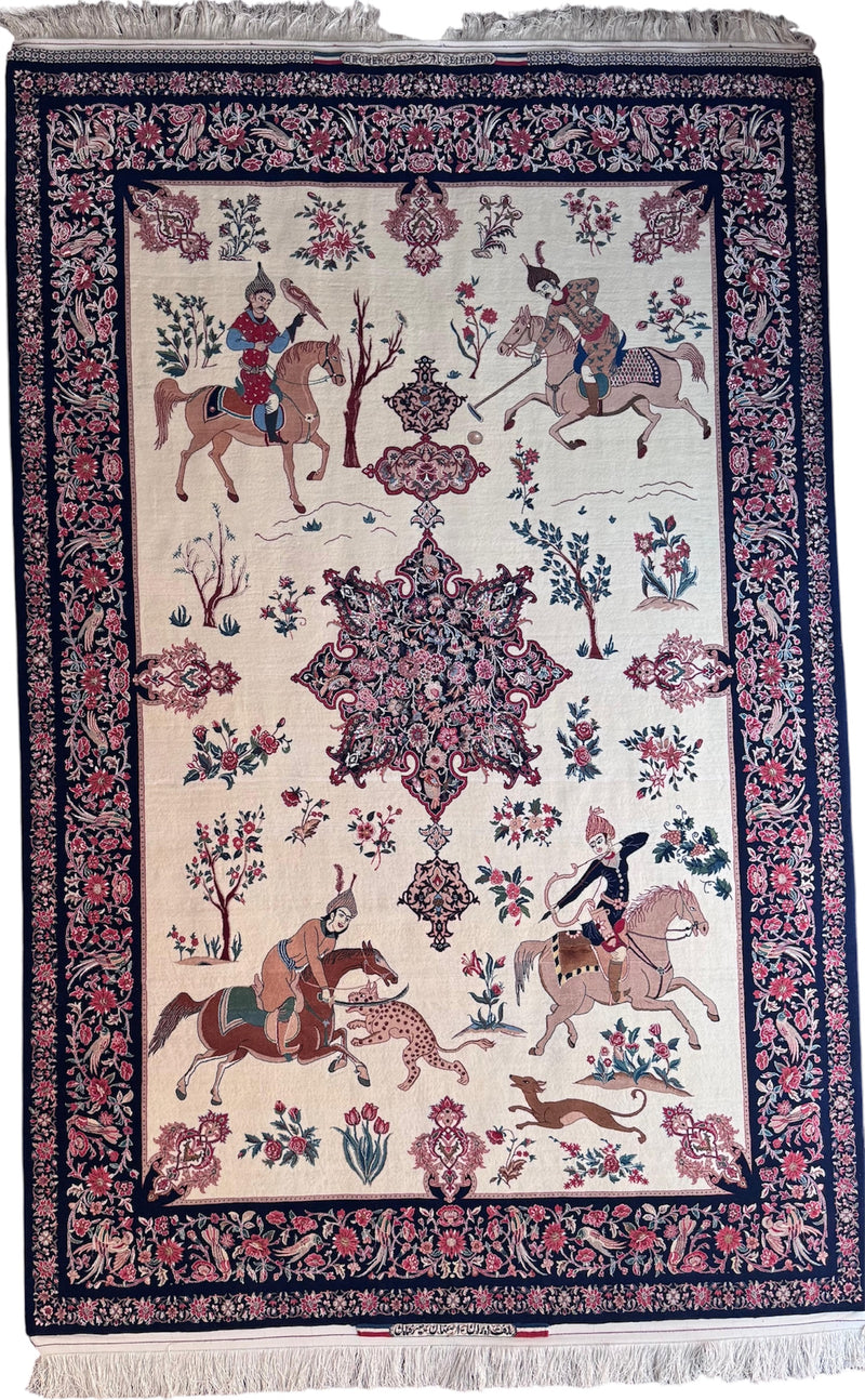 The Four Musketeers Rug by Bagher Mohammad Seirafian