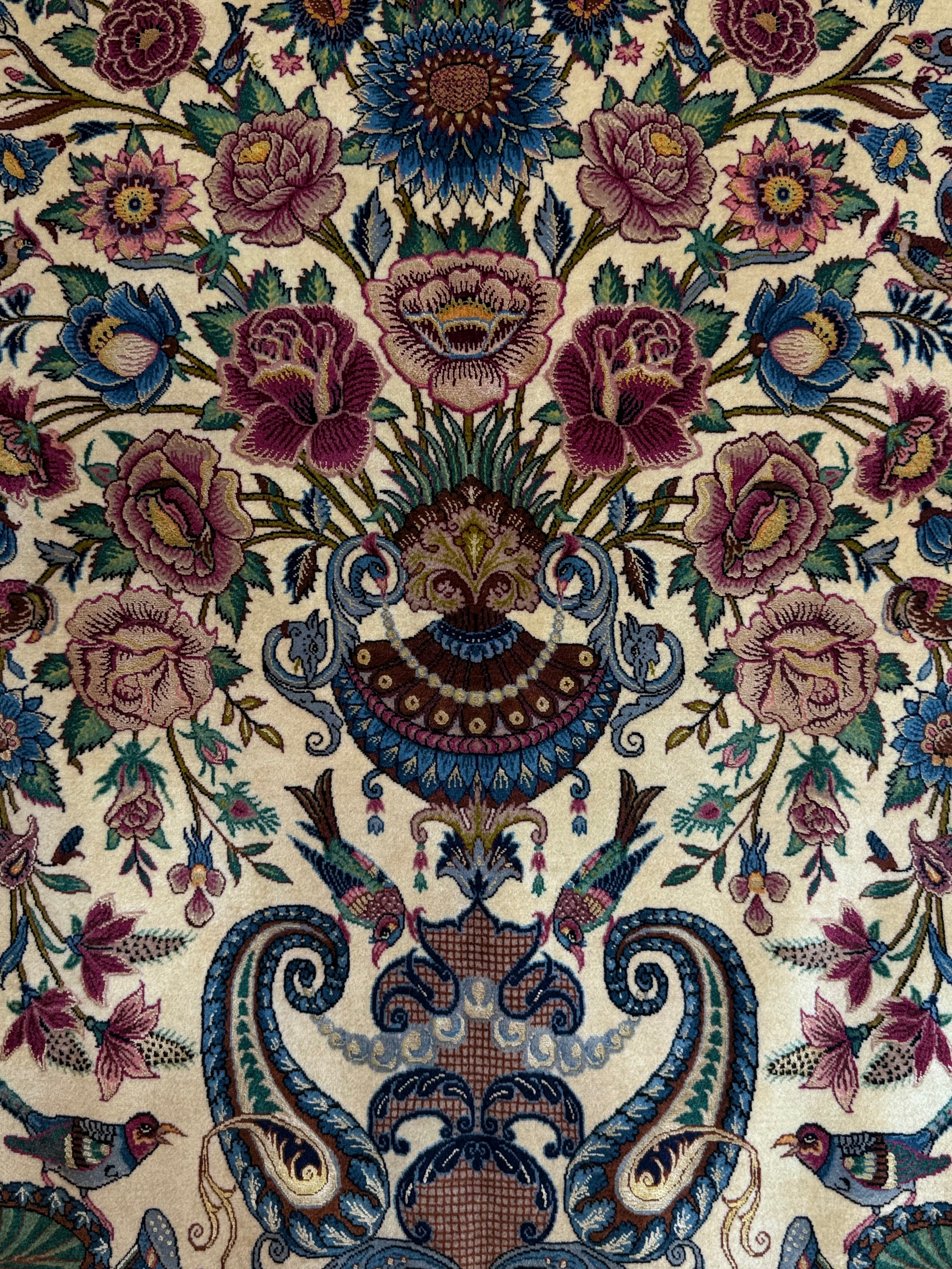 Decorative fabric with intricate floral and paisley pattern