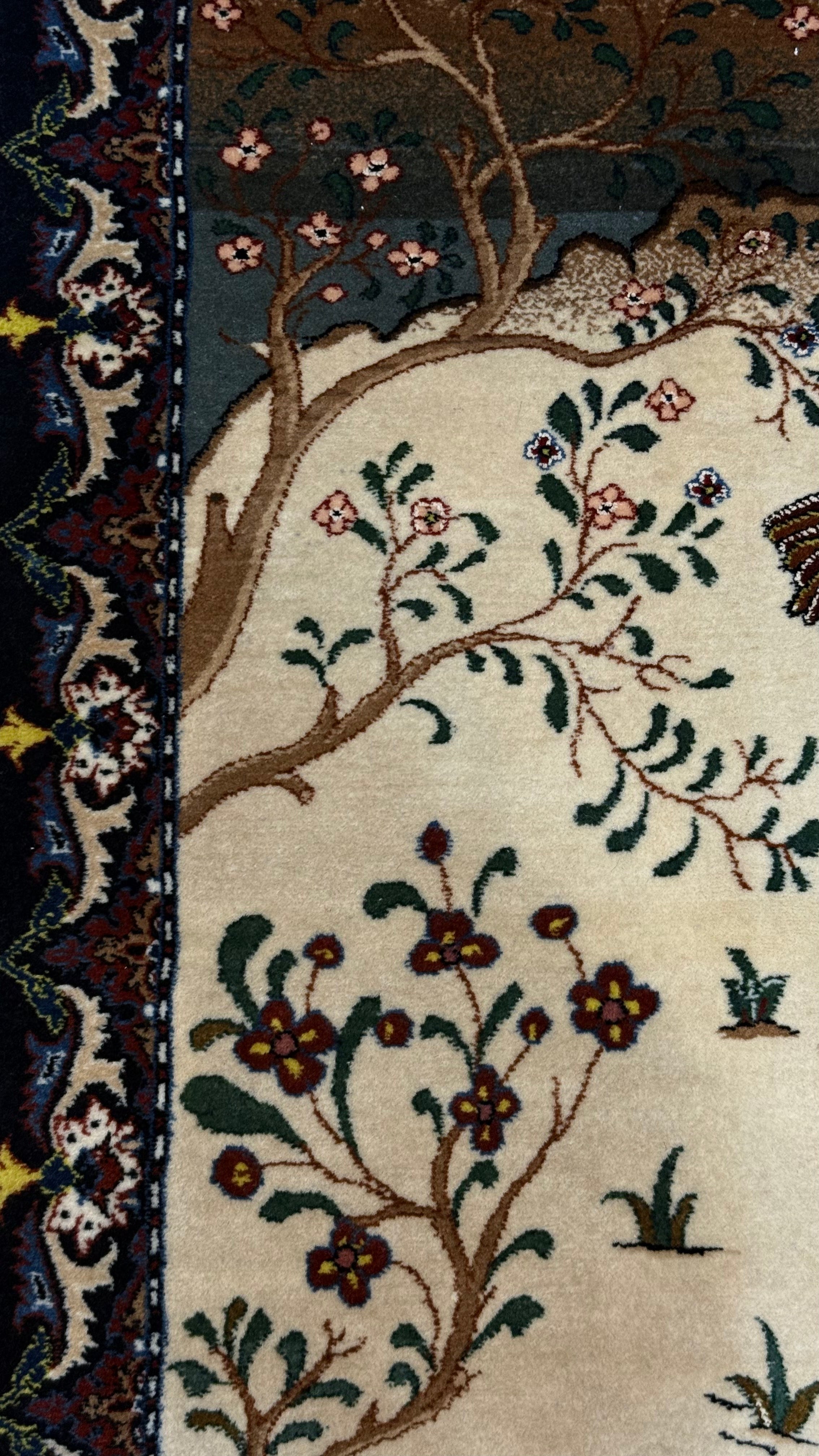 Royal hunting scenery carpet by master Weaver Farzad Bagher Seirafian